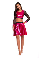 Metallic Fuchsia Shimmering Circle Skirt