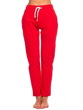 Pantalón recto largo rojo