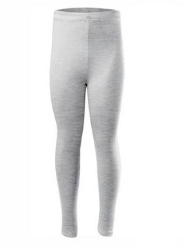 Legging sport femme homme enfant à jambe longue coton chiné - gris
