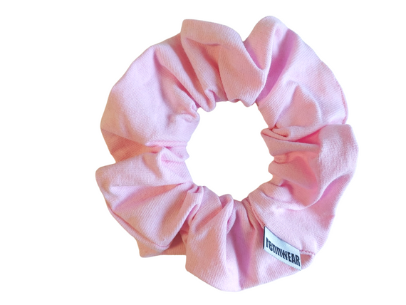 Pink Cotton Sprunchie Hair Tie