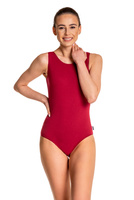 Body ginnico senza maniche B100B bordeaux