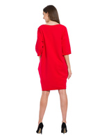 Kleid Tunika Sweatshirt Oversize für Frauen rot