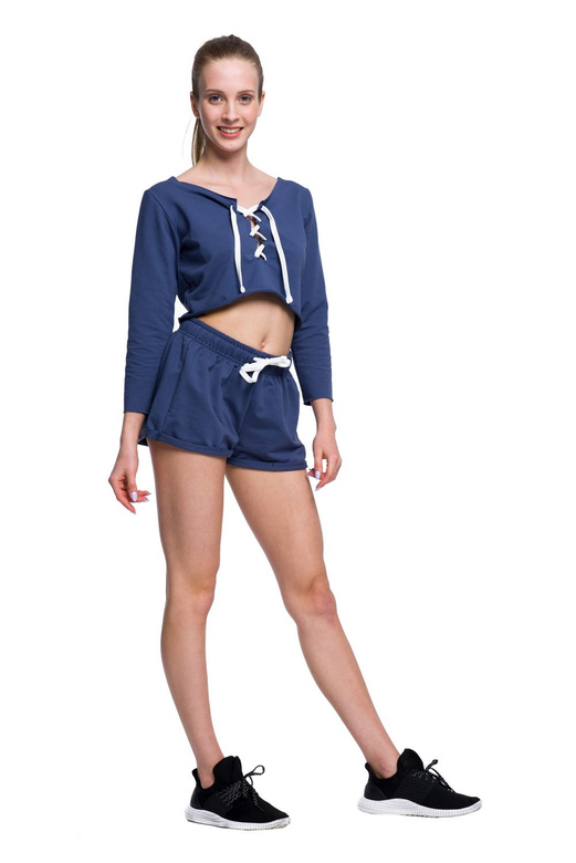 Pantaloncini fitness sportivi in denim