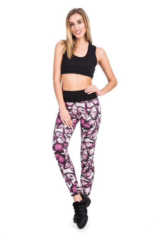 Női magas derekú leggings BUTTERFLIES