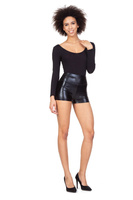 Glänsande korta shorts / SHORTS - svarta