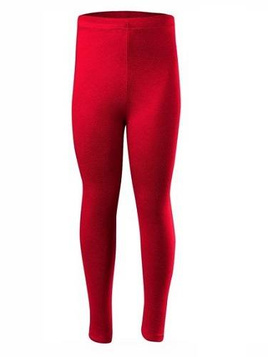 Damen Herren Kinder Sportleggings mit langem Bein Baumwolle rot