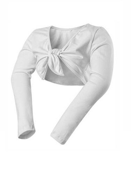 Bolero in cotone bianco per bambina