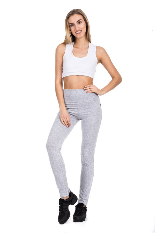 Legging sport femme taille haute - gris