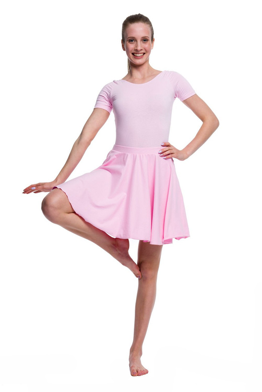 Body allenamento ginnastica con maniche corte B100K rosa