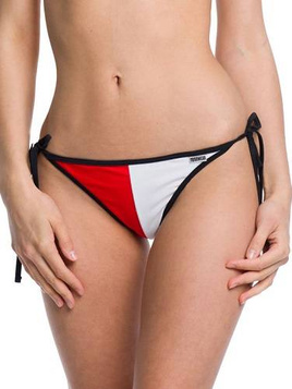 Bas de maillot de bain BIKINI blanc - rouge