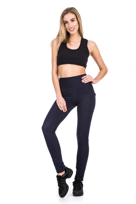 Women's High-Waisted Leggings - Denim-style