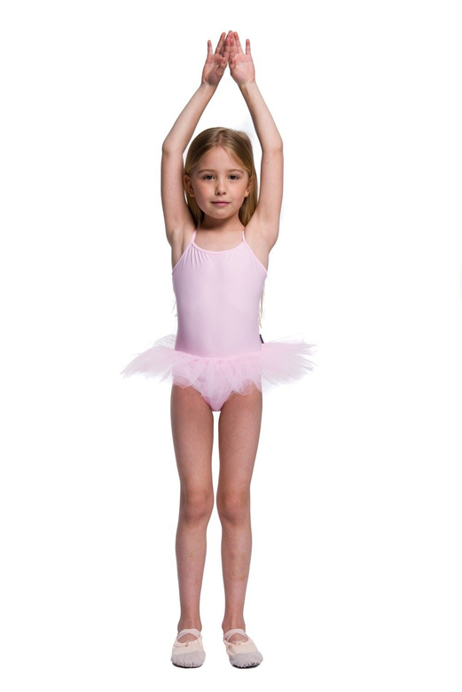 Costume Bodysuit with Tutu and Thin Straps - Pink