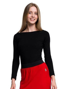 Body cuello barco negro