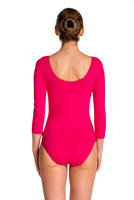 Gymnastic Training Body with 3/4 Sleeve B10034 in Fuchsia