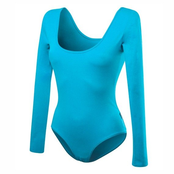 Body femme minceur turquoise à manches longues