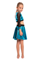 Metallic Turquoise Shimmering Circle Skirt