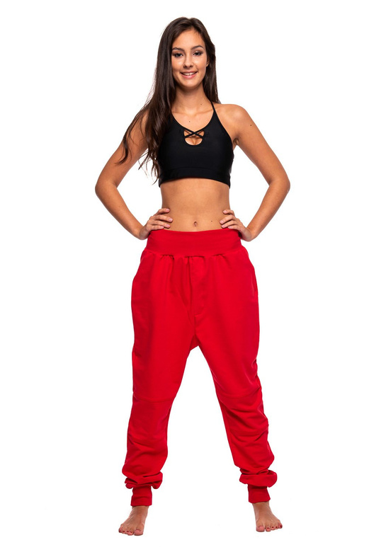 Pantalon de survêtement femme homme enfant avec entrejambe inférieur escarpins rouges