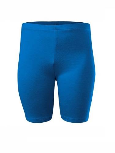 Leggings sportivi corti in cotone da donna uomo bambino blu fiordaliso