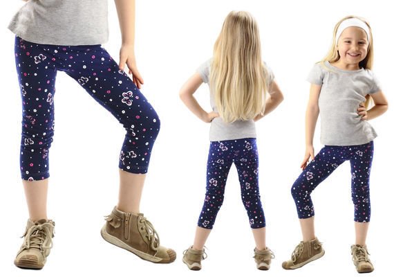 Leggings bambina 3/4 GHETTE stampa FARFALLA