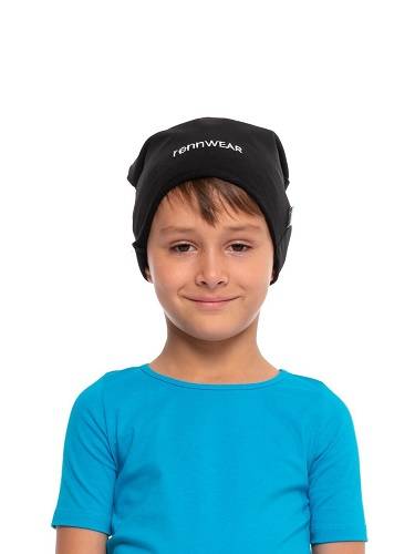 RennWEAR moteriška vyriška vaikiška sportinio kostiumo kepurė – juoda