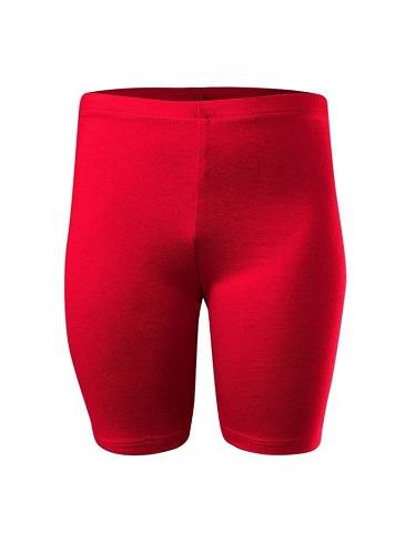 Leggings cortos en rojo de algodón para hombres de mujeres deportivas