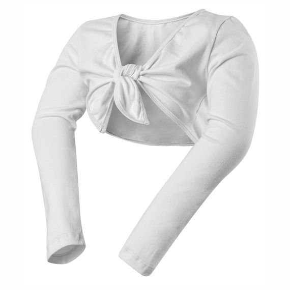 Bolero de algodón blanco para niña