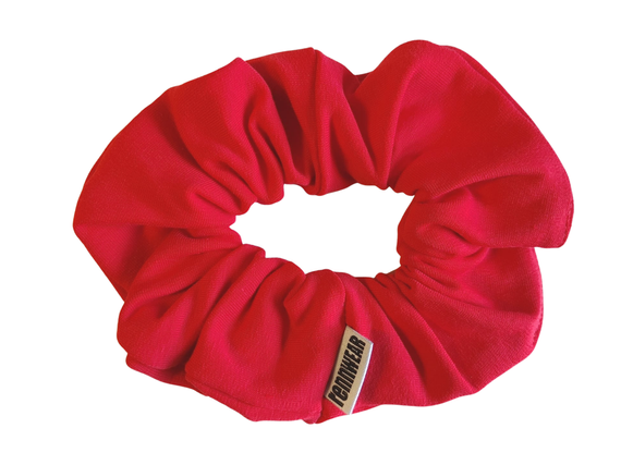 Hårband i typen Sprunchie bomull röd.