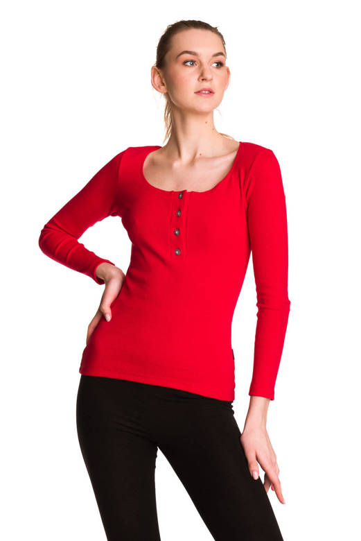 Довга слава жіноча блузка бавовна червона покупка